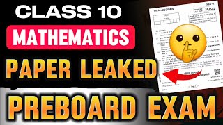 Maths Paper Leaked Pre board Exam Class 10  Maths Class 10 Important Questions  Exphub [upl. by Darbee578]