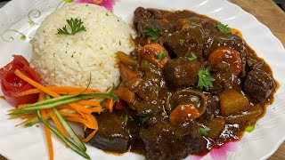 Stewed Beef Recipe Jamaican Style [upl. by Honor617]