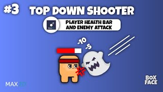 Player Health Bar and Enemy Attack  Max2D Top Down Shooter Game Development Course [upl. by Edee]