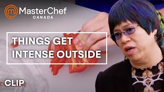 Pressure Test and Unexpected Twist  MasterChef Canada  MasterChef World [upl. by Airetal]