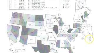 Dividing USA into eight possible equal population regions [upl. by Neerak]