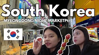 Myeongdong Night Market South Korea 🇰🇷 [upl. by Rusert]