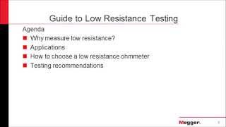 Guide to Low Resistance Testing [upl. by Crandall]