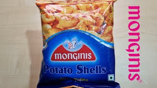 Monginis Potato Shells Chaat  Ingredients Taste Price Ad  Monginis Potato Puff  Monginis Chips [upl. by Ahseenal]