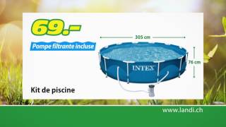 LANDI Prix bas HIT  Kit de piscine 305 × 76 cm  Congélateur Pirma Vista A 147 l [upl. by Cuttler246]