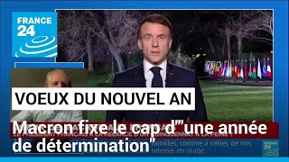 Vœux du Nouvel An  Emmanuel Macron fixe le cap dquotune année de déterminationquot pour 2024 [upl. by Lashoh]