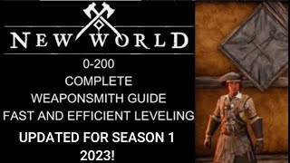 New World 0200 Weapon Smithing Guide Season 1 2023  Easy and Cheapest Way I found [upl. by Najtsirk82]