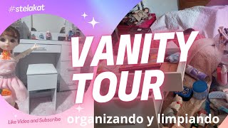 tour por mi tocador limpiando organizando depuración maquillaje vanitytour limpieza belcorp [upl. by Nylhsoj173]