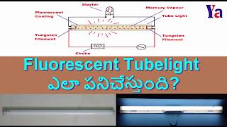 71 Fluorescent Tube light ఎలా పనిచేస్తుంది  How does Fluorescent Tube light work In Telugu [upl. by Ivzt294]