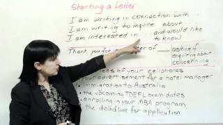 Writing in English  How to Start Any Letter [upl. by Ttekcirc793]