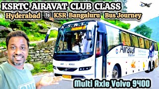 HYDERABAD TO KSR BANGALURU BUS JOURNEYKSRTC AIRAVAT CLUB CLASS AC SEMI SLEEPERTRAVELWITHMAX🚍🚍 [upl. by Oina864]