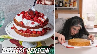 The Ultimate Strawberry Layer Cake With Claire Saffitz  Dessert Person [upl. by Tsugua]