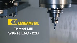 Thread Mill Inconel 625  Kennametal  CNC Machining [upl. by Hau272]