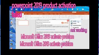 How to Active Microsoft Office 2019 activate problem2024 [upl. by Truk]