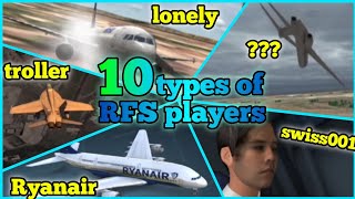 10 Types of Players in RFS funny😂  RFS Real flight simulator [upl. by Sabian510]