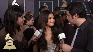 Selena Gomez on the 53rd Annual GRAMMY Awards red carpet  GRAMMYs [upl. by Yahsal]