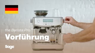 The Barista Pro™  Ein perfekter Kaffee Latte – von der Bohne in die Tasse  Sage Appliances DE [upl. by Neerol]