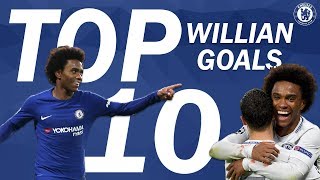 TOP 10 Willian Goals  Chelsea Tops [upl. by Huston922]