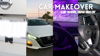 Clean and Decorate My Car With Me  car wash bling decor [upl. by Dalli809]