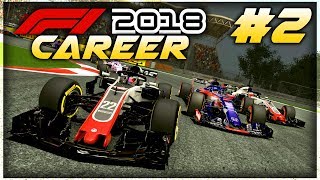 F1 2018 Career Mode Part 2 Bahrain  INCREDIBLE OVERTAKES [upl. by Anissa]