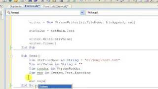 Tutorial Mit VBNET Text Files schreiben und auslesen [upl. by Novyat]
