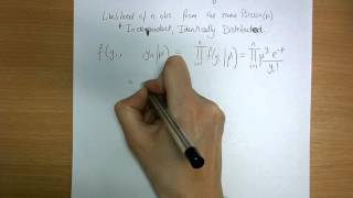 Likelihood function for n iid samples from a Poisson [upl. by Trilley546]