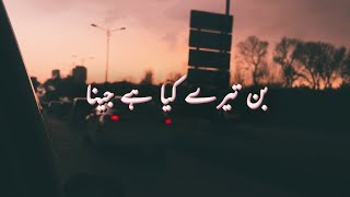 Bin Tere Kya Hai Jeena  Jawad Ahmad  Aesthetics اردو [upl. by Adnuhsed]