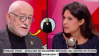 Phrase choc  Apolline de Malherbe dépasse les limites en pleine interview [upl. by Katerine]