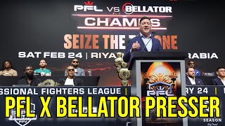 PFL vs Bellator Champions Press Conference amp FaceOffs [upl. by Larina667]