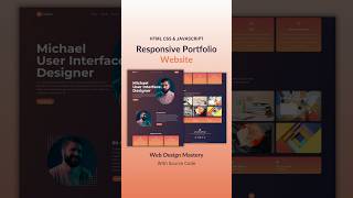 Simple Portfolio Website Using HTML CSS JavaScript webdevelop webdesign htmlcsstutorial [upl. by Fanni]