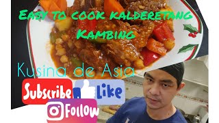 Easy Caldereta Recipe  GoatChevon Stew Carne de Cabra en Salsa Tomate [upl. by Alleoj]