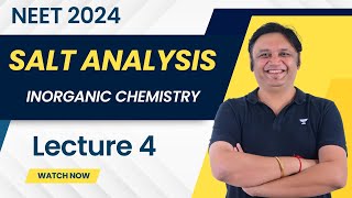 Salt Analysis L4  NEET 2024  Ashish Bansal Sir  Kota Pulse by Unacademy [upl. by Ledairam]