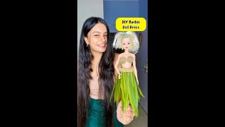 DIY Barbie Doll Dress 😱 crafteraditi youtubepartner shorts diy barbiedoll CrafterAditi [upl. by Llerod]