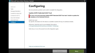 Error Update ADFS Federated AAD Trust [upl. by Mattland95]