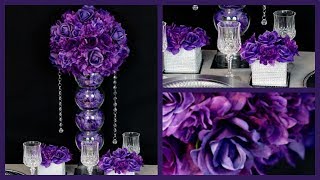 Purple Passion Centerpiece  DIY Wedding Centerpiece  How to create the Passion Purple Centerpiece [upl. by Ahsak]