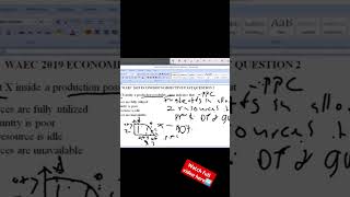 Production possibility curve WAEC Economics [upl. by Alidis]