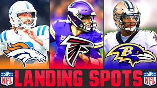 NFL Free Agent Quarterbacks amp Landing Spots 2024 NFL Free Agency Predictions [upl. by Bailey]