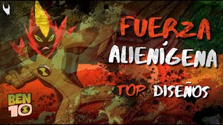 Ben 10 fuerza alienígena TOP diseños de aliens [upl. by Olnay112]