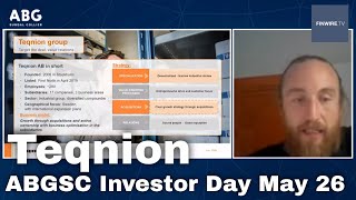 Teqnion  ABGSC Investor Day May 26 [upl. by Gnohp306]