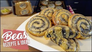 Mohnschnecken backen  Hefeteig mit Mandel Mohnfüllung Rezept ohne Rosinen [upl. by Frannie848]