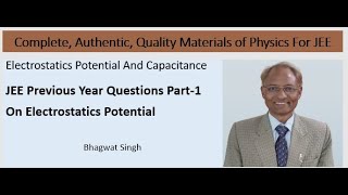 JEE Previous Year Questions Part1 Potential and Capacitance  on Potential  work done [upl. by Mcdowell]