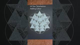 64 Star Tetrahedron how to add Colour sacredgeometryartist howtodraw [upl. by Langley229]