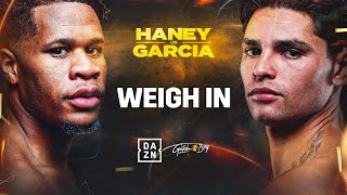 DEVIN HANEY VS RYAN GARCIA WEIGH IN LIVESTREAM [upl. by Libb]