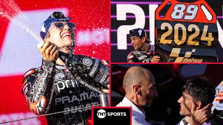 PIT CELEBRATIONS for Pramac as Jorge Martin crowned World Champion in Barcelona 🏆 MotoGP [upl. by Eenat]