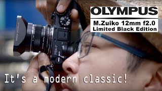 Olympus MZuiko 12mm f20 Limited Black Edition  RED35 Review 2018 [upl. by Tnarb]