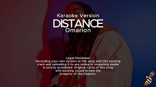 Omarion  Distance Karaoke Version [upl. by Jann344]