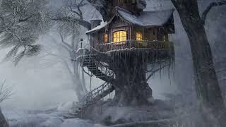 Arctic Snow Storm Sleep Sounds in a Tree House┇Howling Wind amp Blizzard Sounds for Reduce stress [upl. by Nodnarg]