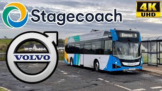 Stagecoach West Scotland 9 Stewarton to Kilmaurs amp Kilmarnock MCV Bodywork Volvo BZL Electric Bus [upl. by Oflodor857]