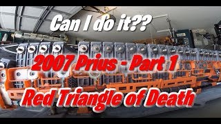 Fix it myself  Red Triangle of Death  2007 Toyota Prius  Battery cell replacement Part 1 [upl. by Yarezed]