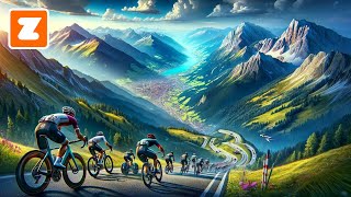 CLIMBING Achterbahn on Stage 5 of Tour de Zwift 2024 [upl. by Harak]